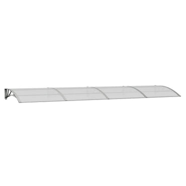 vidaXL Türvordach Grau 400 x 100 cm Polycarbonat
