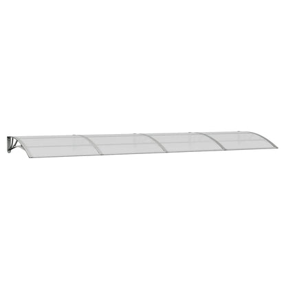 vidaXL Türvordach Grau 400 x 100 cm Polycarbonat
