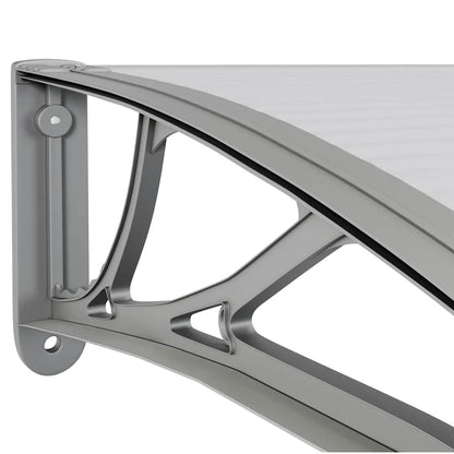 vidaXL Türvordach Grau 400 x 100 cm Polycarbonat