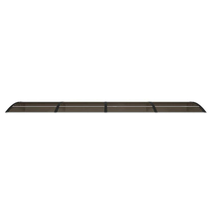 vidaXL Marquise de porte noire 400 x 100 cm en polycarbonate