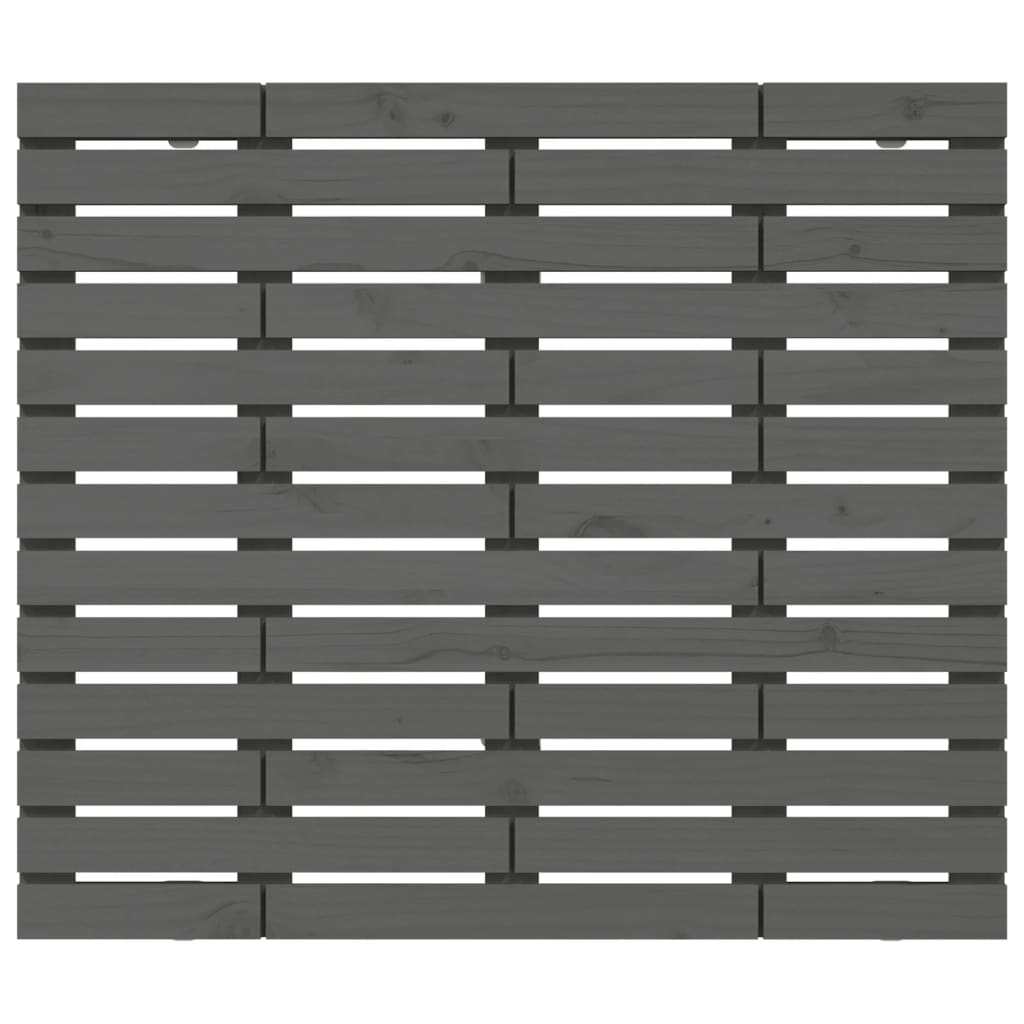 vidaXL Tête de lit murale Gris 106x3x91,5 cm Bois de pin massif