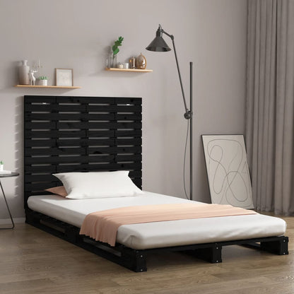 vidaXL Wand-Kopfteil Schwarz 106x3x91,5 cm Massivholz Kiefer
