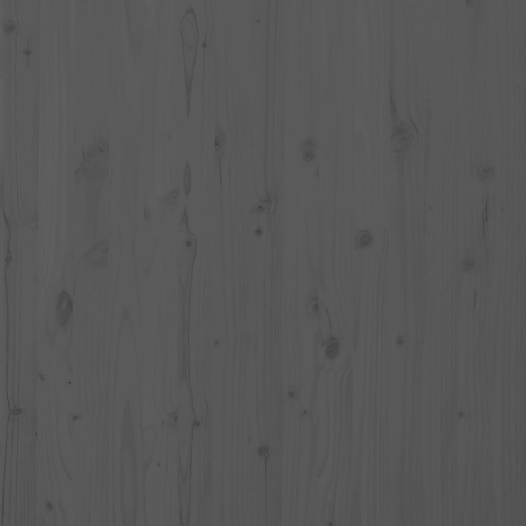 vidaXL Wand-Kopfteil Grau 206x3x91,5 cm Massivholz Kiefer