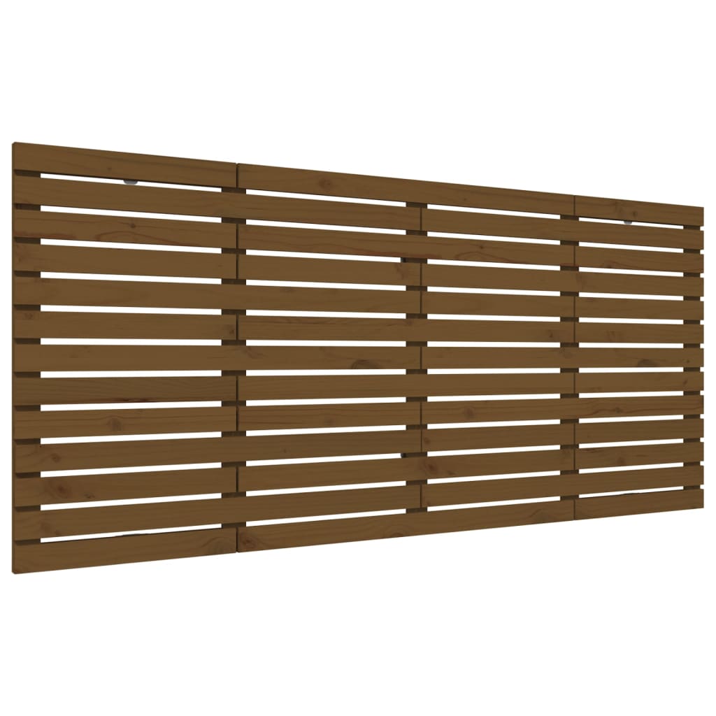 vidaXL Wand-Kopfteil Honigbraun 206x3x91,5 cm Massivholz Kiefer