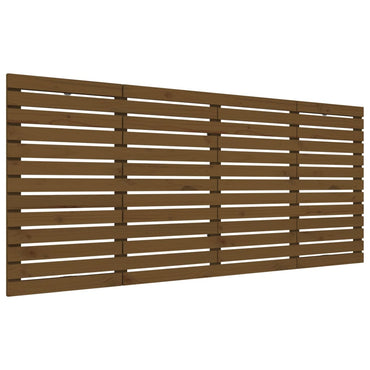 vidaXL Wand-Kopfteil Honigbraun 206x3x91,5 cm Massivholz Kiefer