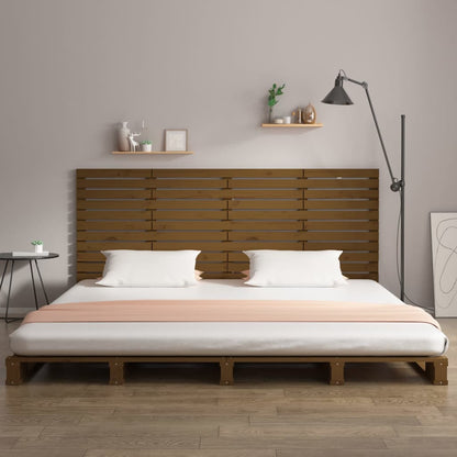 vidaXL Wand-Kopfteil Honigbraun 206x3x91,5 cm Massivholz Kiefer