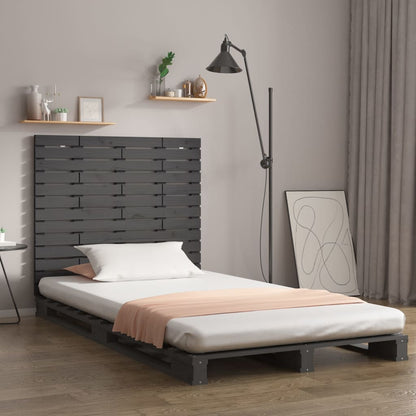 vidaXL Tête de lit murale Gris 96x3x91,5 cm Bois de pin massif