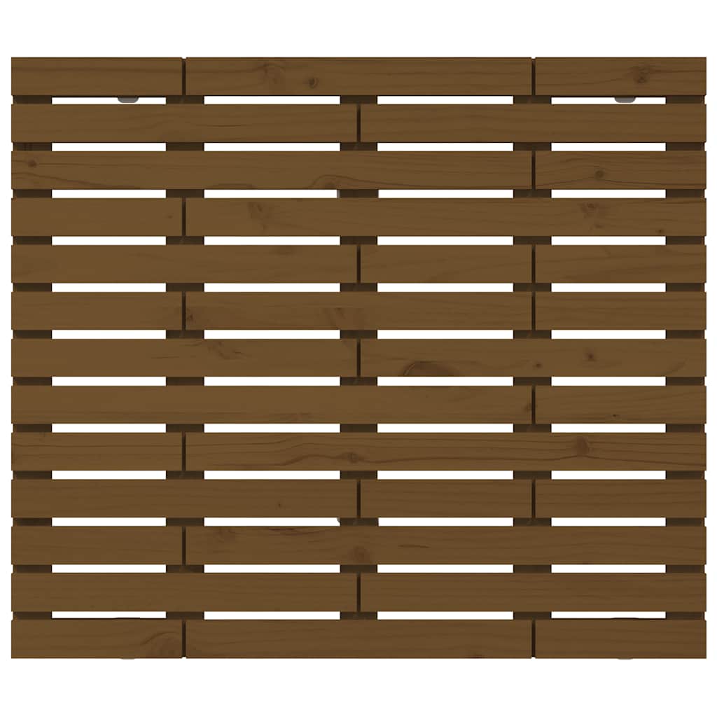 vidaXL Wand-Kopfteil Honigbraun 96x3x91,5 cm Massivholz Kiefer