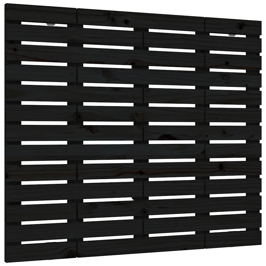 vidaXL Wand-Kopfteil Schwarz 96x3x91,5 cm Massivholz Kiefer
