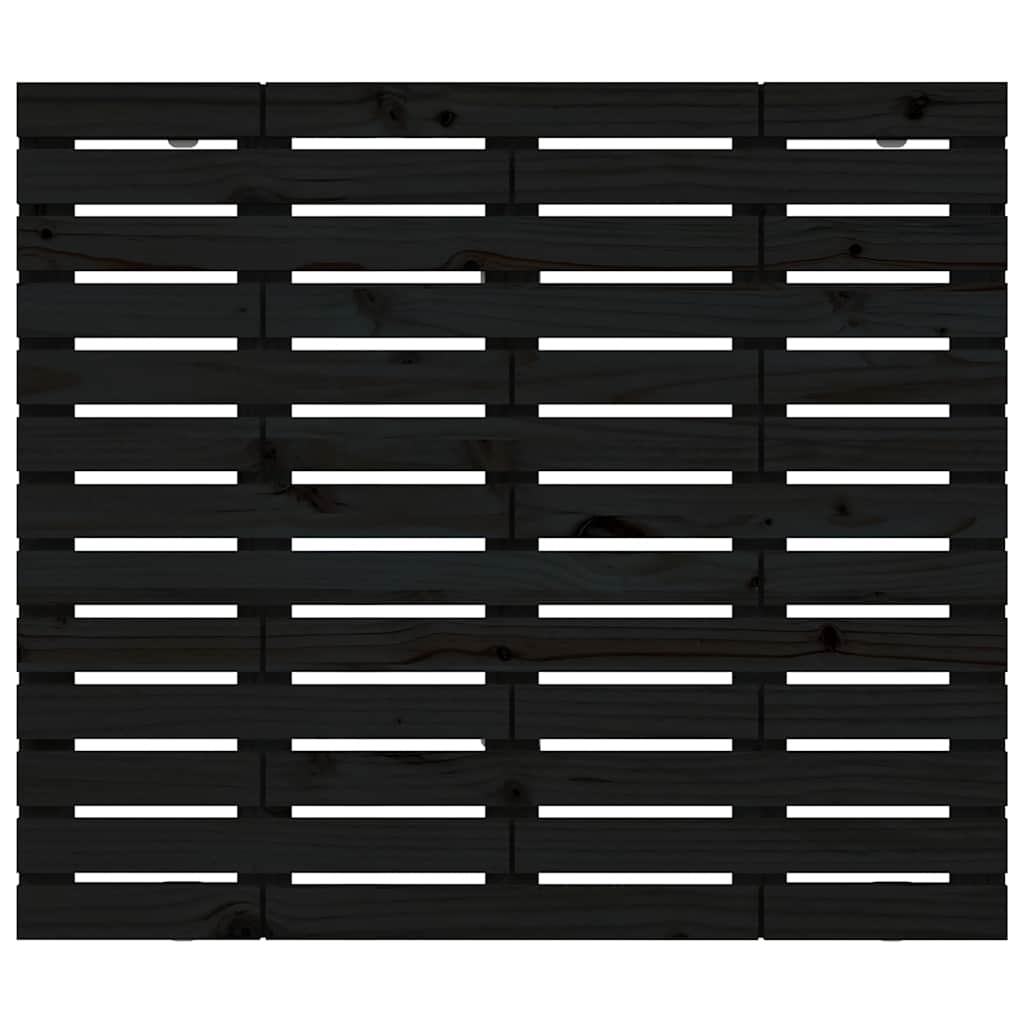 vidaXL Wand-Kopfteil Schwarz 96x3x91,5 cm Massivholz Kiefer