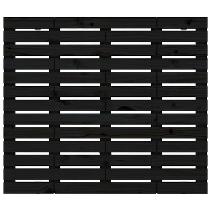 vidaXL Wand-Kopfteil Schwarz 96x3x91,5 cm Massivholz Kiefer