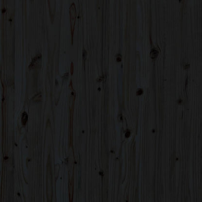 vidaXL Wand-Kopfteil Schwarz 96x3x91,5 cm Massivholz Kiefer