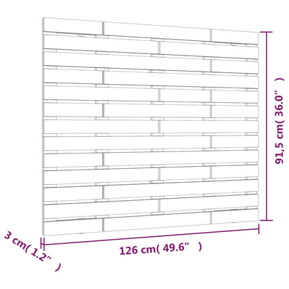 vidaXL Tête de lit murale Blanc 126x3x91,5 cm Bois de pin massif
