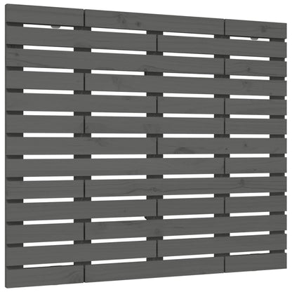 vidaXL Wand-Kopfteil Grau 126x3x91,5 cm Massivholz Kiefer