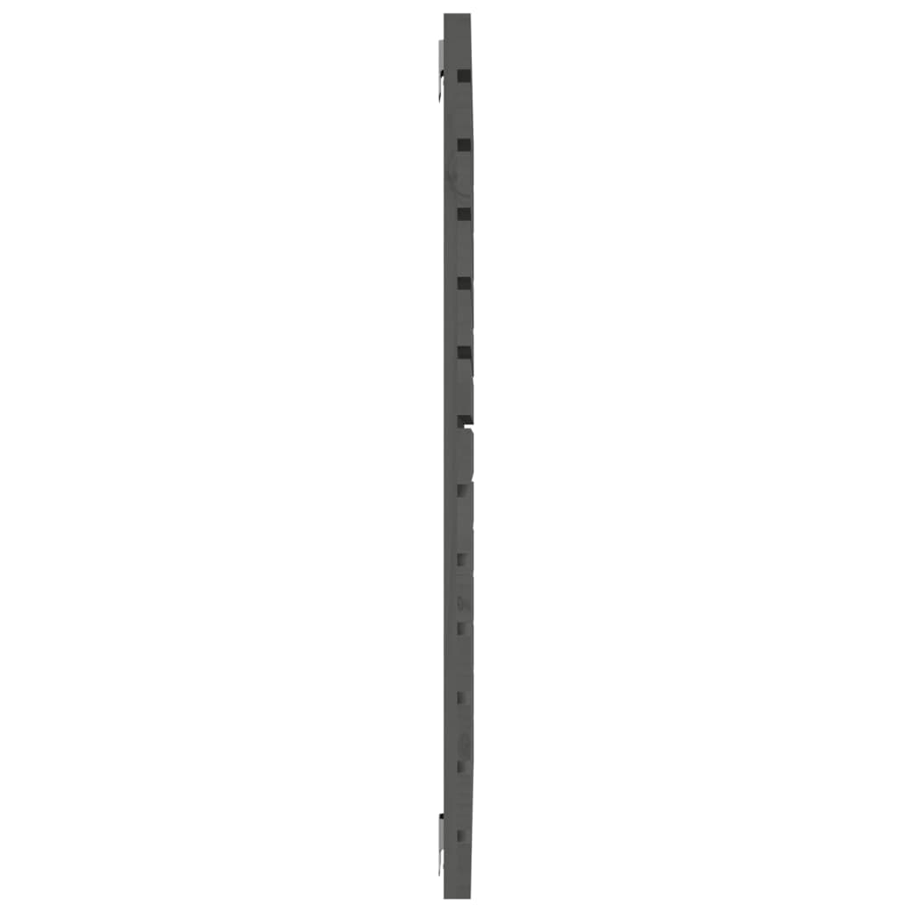 vidaXL Wand-Kopfteil Grau 126x3x91,5 cm Massivholz Kiefer