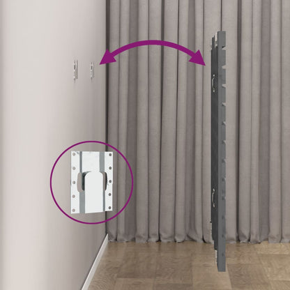 vidaXL Wand-Kopfteil Grau 126x3x91,5 cm Massivholz Kiefer