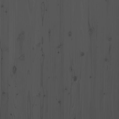 vidaXL Wand-Kopfteil Grau 126x3x91,5 cm Massivholz Kiefer