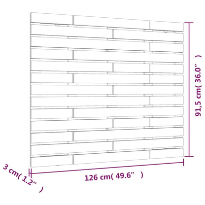 vidaXL Wand-Kopfteil Grau 126x3x91,5 cm Massivholz Kiefer