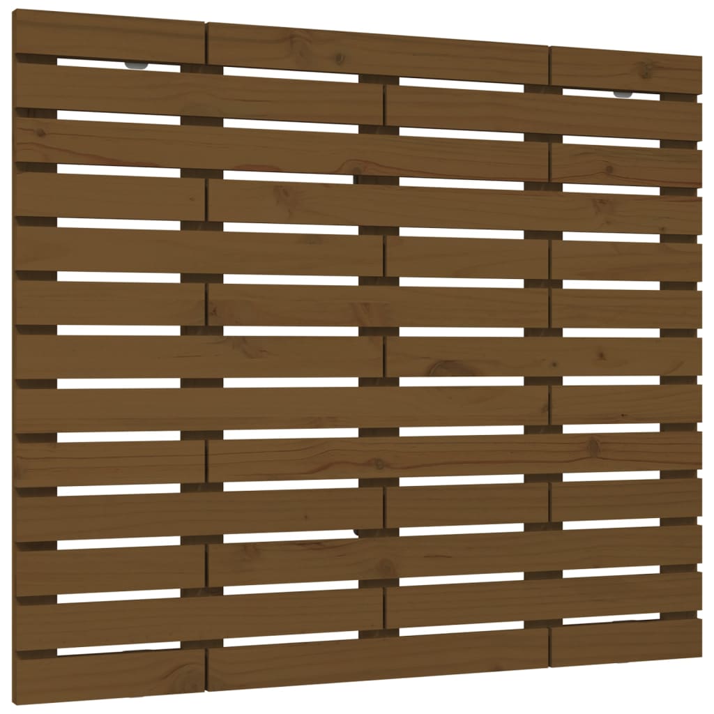 vidaXL Wand-Kopfteil Honigbraun 126x3x91,5 cm Massivholz Kiefer