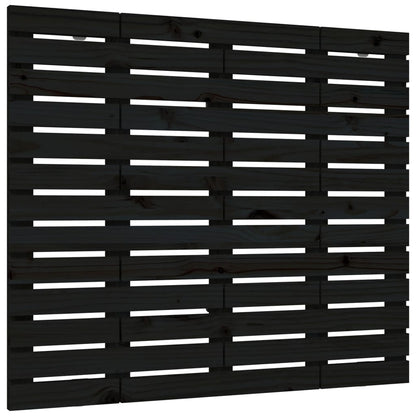 vidaXL Wand-Kopfteil Schwarz 126x3x91,5 cm Massivholz Kiefer