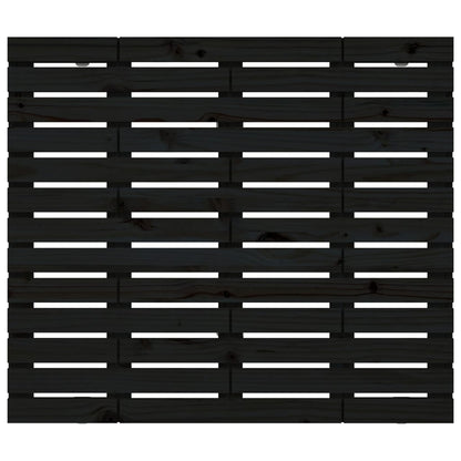 vidaXL Wand-Kopfteil Schwarz 126x3x91,5 cm Massivholz Kiefer