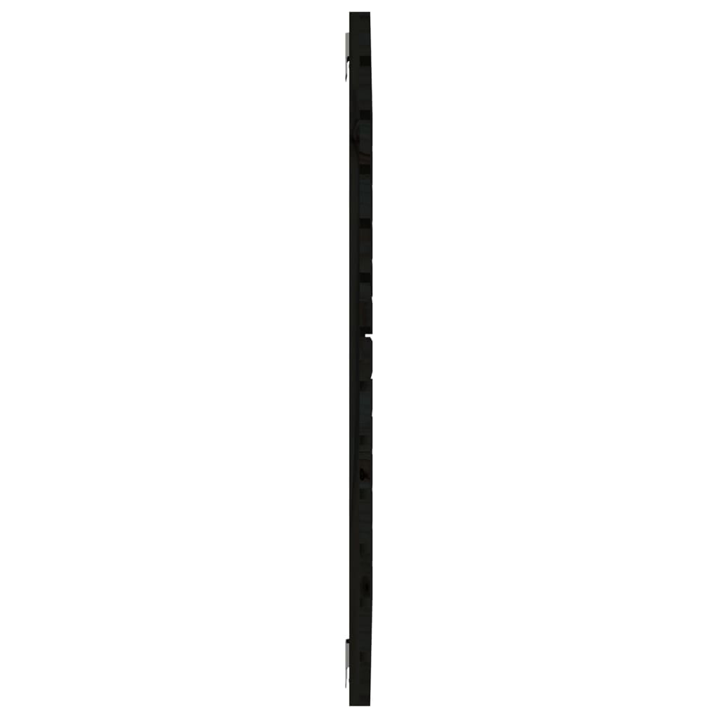 vidaXL Wand-Kopfteil Schwarz 126x3x91,5 cm Massivholz Kiefer