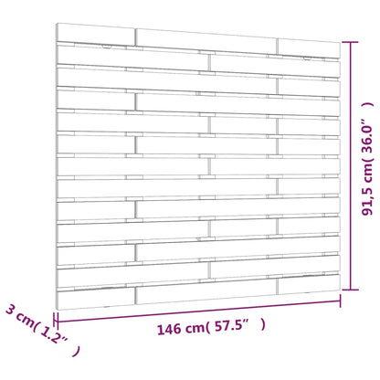 vidaXL Wand-Kopfteil 146x3x91,5 cm Massivholz Kiefer