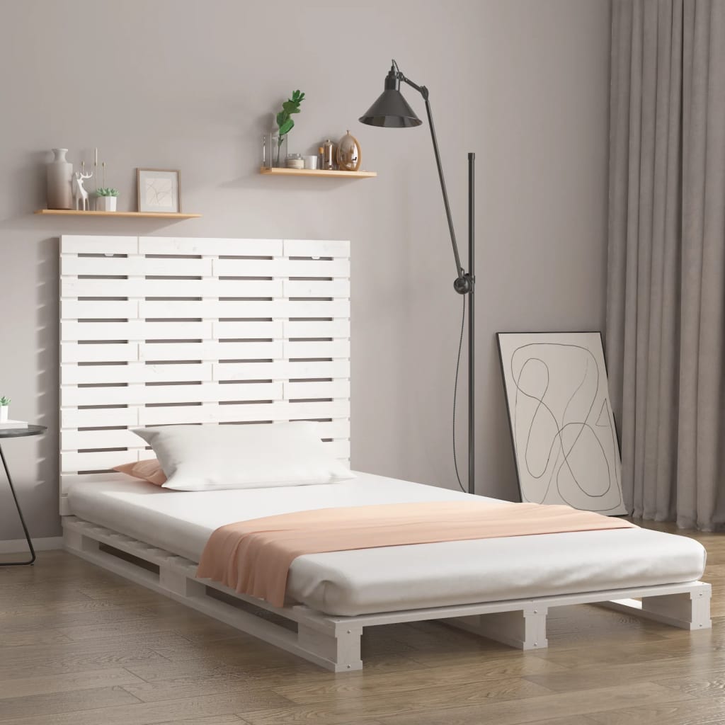 vidaXL Wand-Kopfteil Weiß 146x3x91,5 cm Massivholz Kiefer