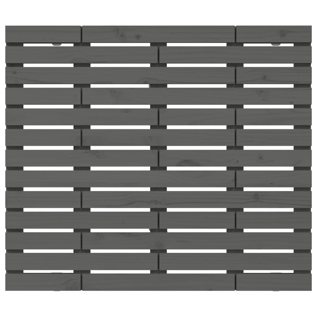 vidaXL Wand-Kopfteil Grau 146x3x91,5 cm Massivholz Kiefer