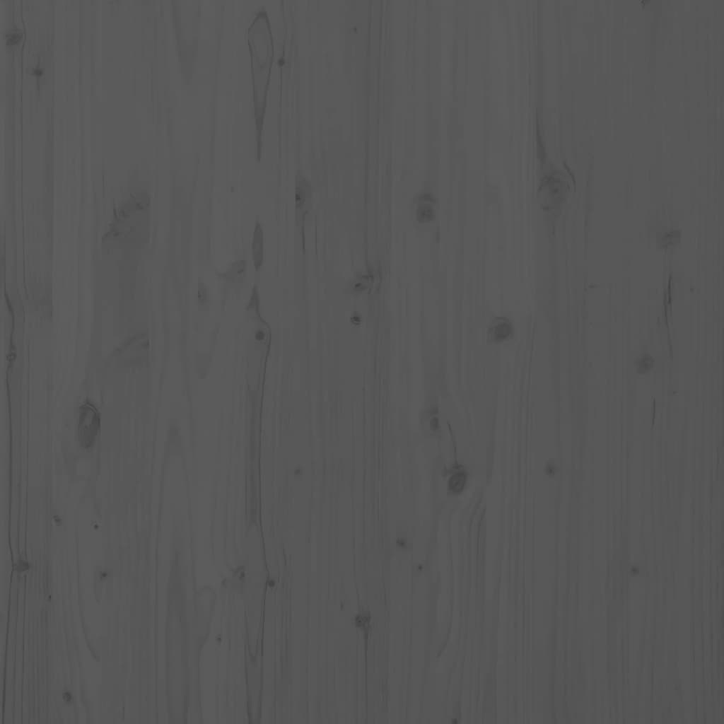 vidaXL Wand-Kopfteil Grau 146x3x91,5 cm Massivholz Kiefer