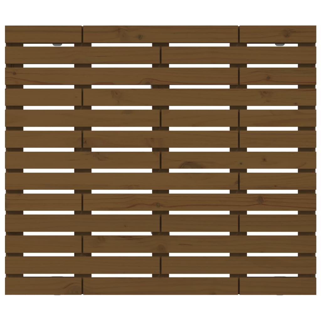 vidaXL Wand-Kopfteil Honigbraun 146x3x91,5 cm Massivholz Kiefer