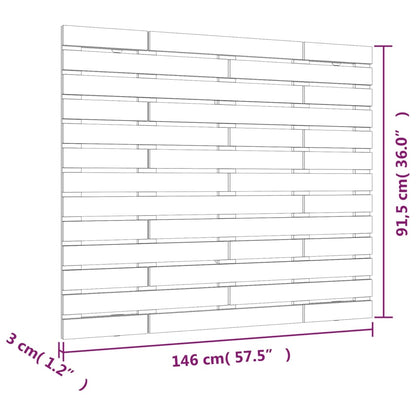 vidaXL Wand-Kopfteil Honigbraun 146x3x91,5 cm Massivholz Kiefer