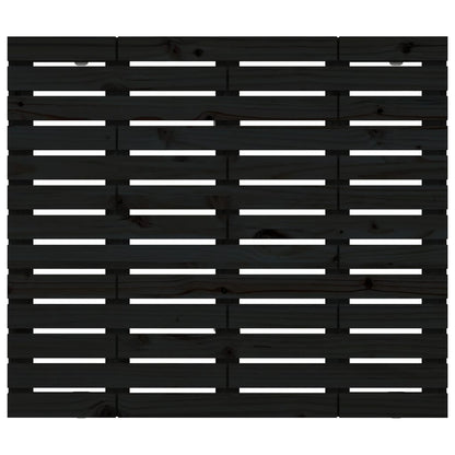 vidaXL Wand-Kopfteil Schwarz 146x3x91,5 cm Massivholz Kiefer