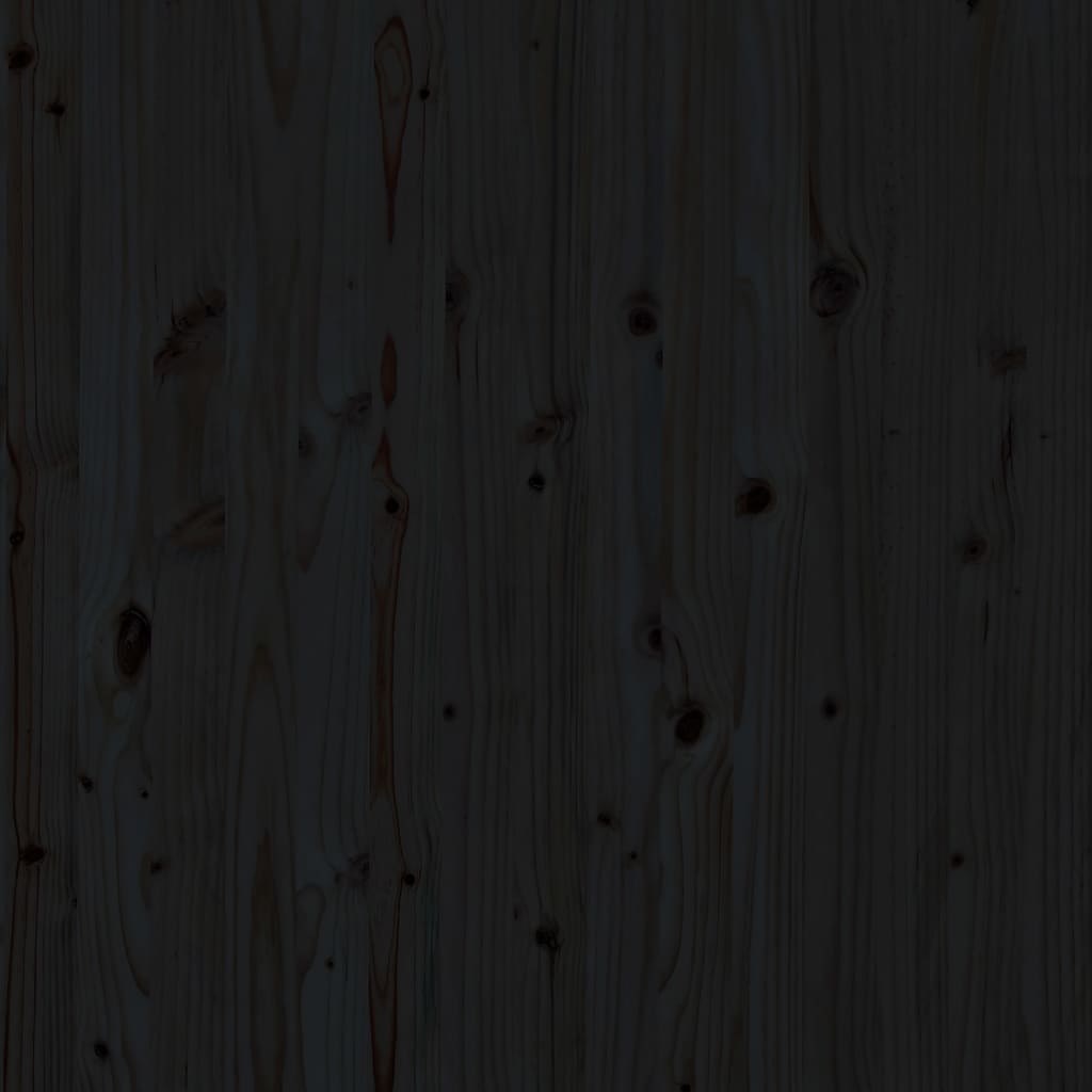 vidaXL Wand-Kopfteil Schwarz 146x3x91,5 cm Massivholz Kiefer