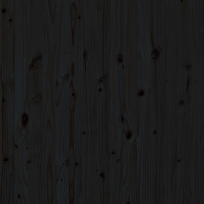 vidaXL Wand-Kopfteil Schwarz 146x3x91,5 cm Massivholz Kiefer
