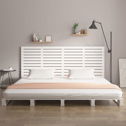 vidaXL Wand-Kopfteil Weiß 156x3x91,5 cm Massivholz Kiefer