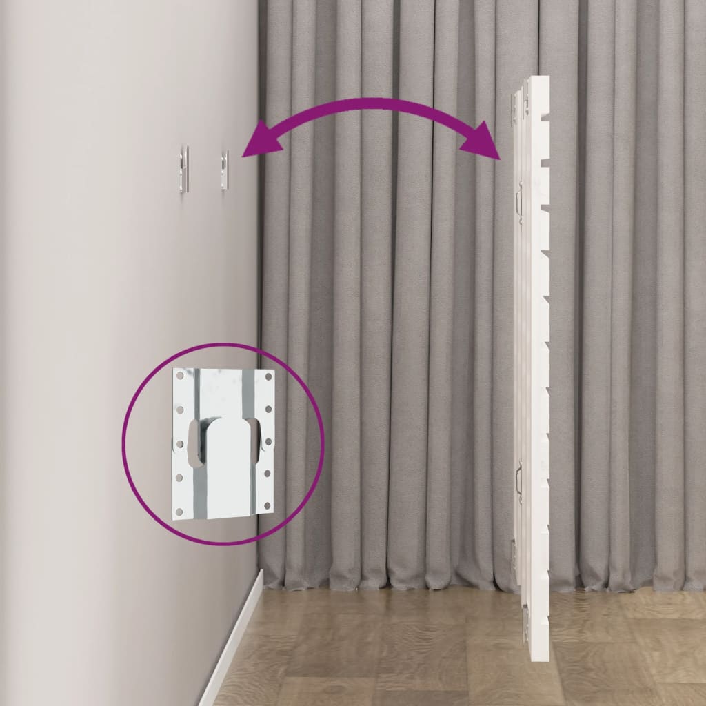 vidaXL Wand-Kopfteil Weiß 156x3x91,5 cm Massivholz Kiefer
