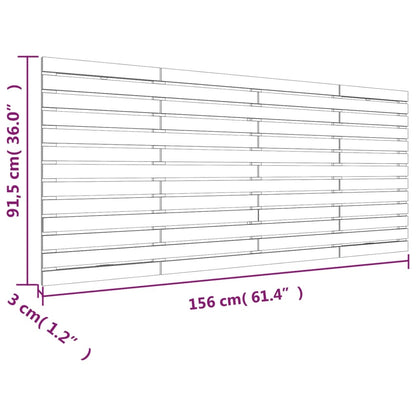 vidaXL Wand-Kopfteil Weiß 156x3x91,5 cm Massivholz Kiefer