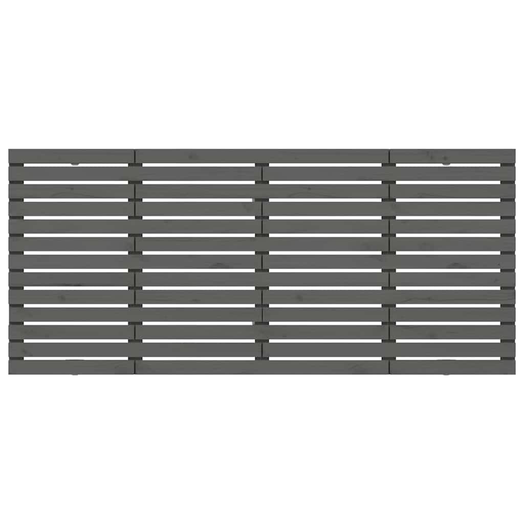 vidaXL Tête de lit murale Gris 156x3x91,5 cm Bois de pin massif