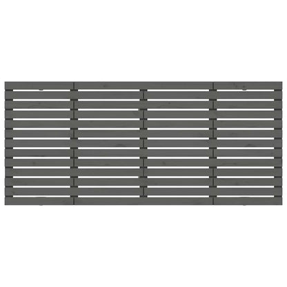 vidaXL Tête de lit murale Gris 156x3x91,5 cm Bois de pin massif