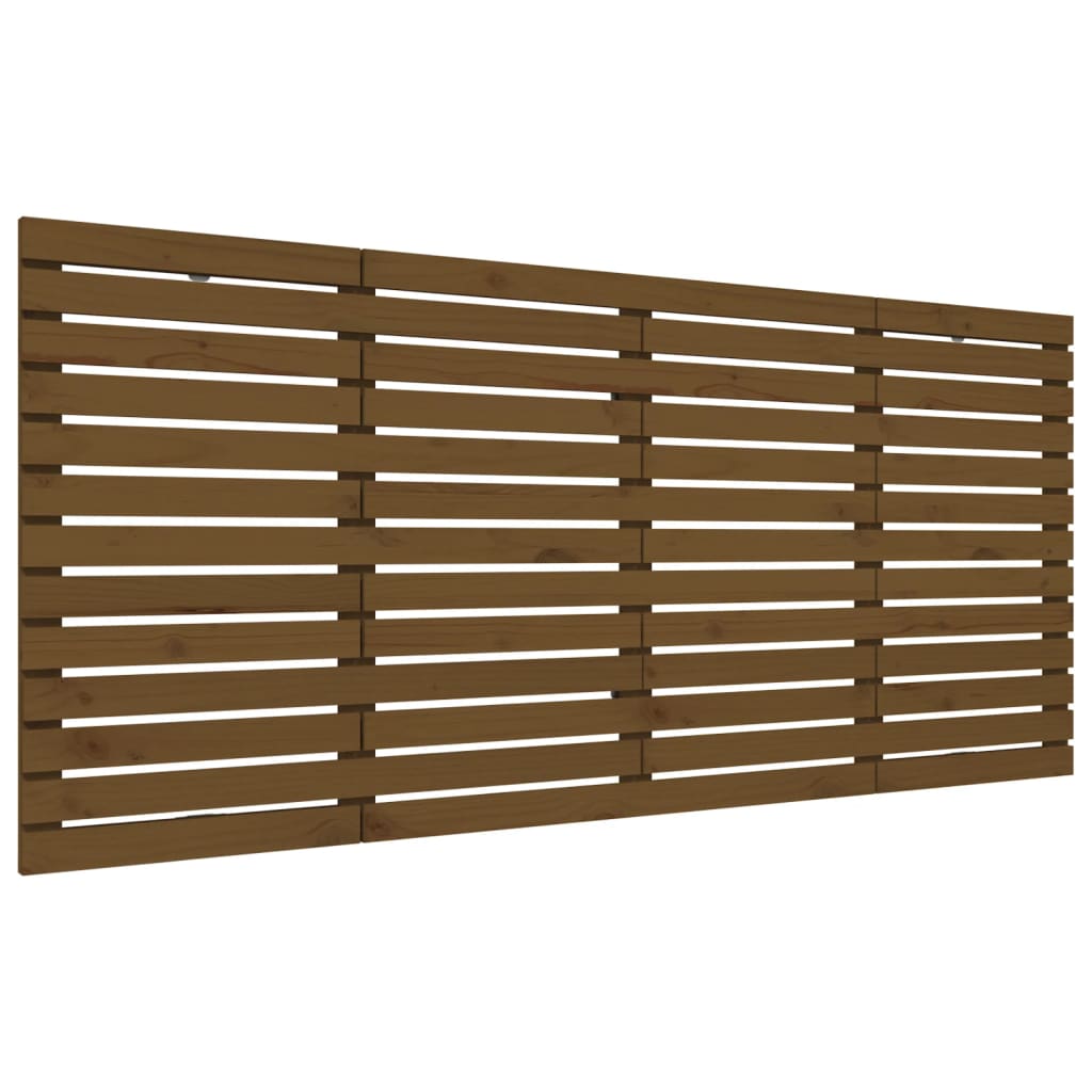 vidaXL Wand-Kopfteil Honigbraun 156x3x91,5 cm Massivholz Kiefer