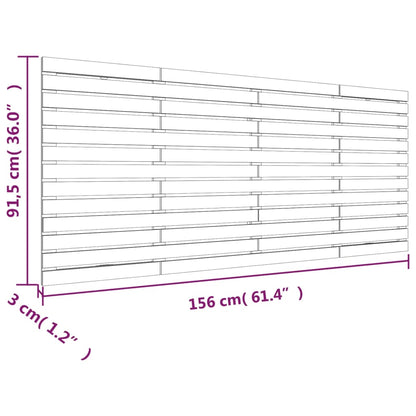 vidaXL Wand-Kopfteil Honigbraun 156x3x91,5 cm Massivholz Kiefer