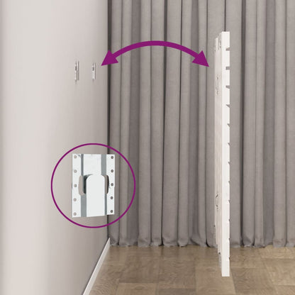 vidaXL Tête de lit murale Blanc 81x3x91,5 cm Pin massif