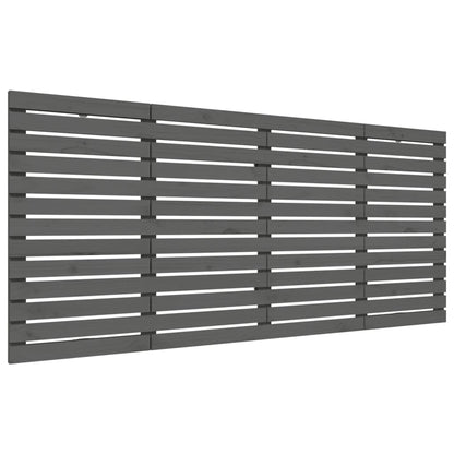 vidaXL Tête de lit murale Gris 166x3x91,5 cm Bois de pin massif