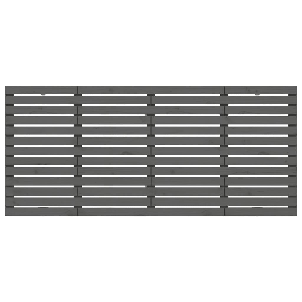 vidaXL Tête de lit murale Gris 166x3x91,5 cm Bois de pin massif
