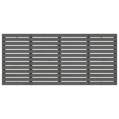 vidaXL Tête de lit murale Gris 166x3x91,5 cm Bois de pin massif