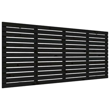 vidaXL Wand-Kopfteil Schwarz 186x3x91,5 cm Massivholz Kiefer