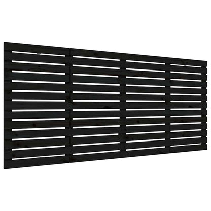 vidaXL Wand-Kopfteil Schwarz 186x3x91,5 cm Massivholz Kiefer