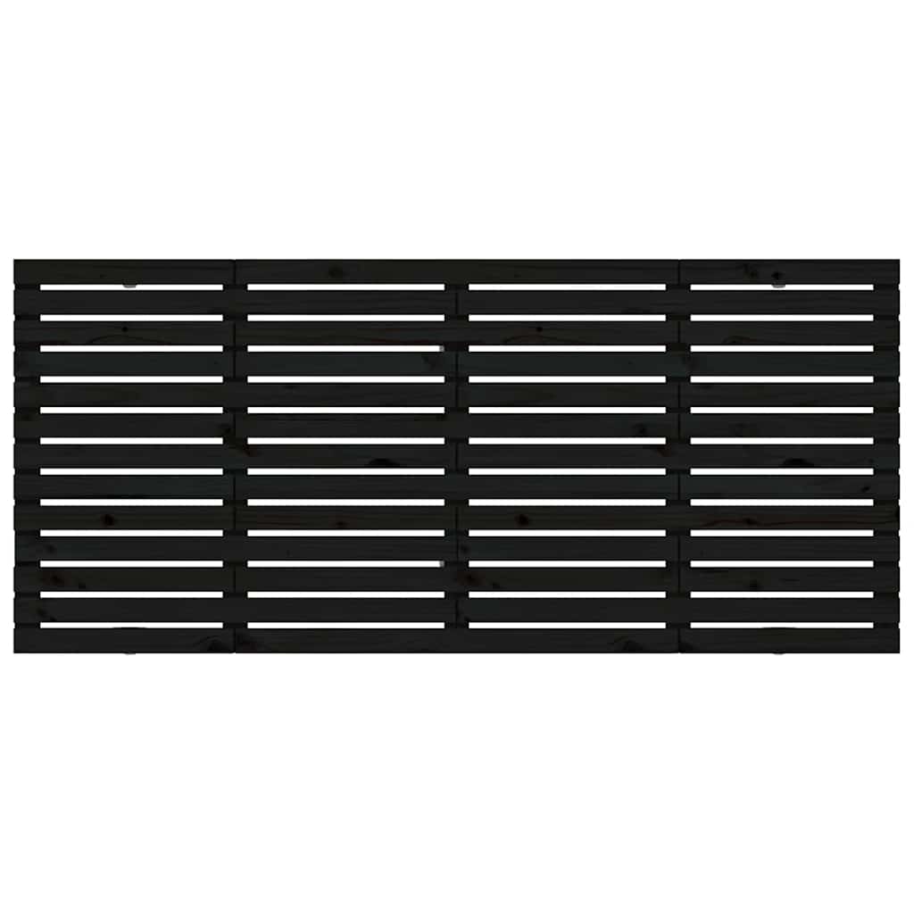 vidaXL Wand-Kopfteil Schwarz 186x3x91,5 cm Massivholz Kiefer