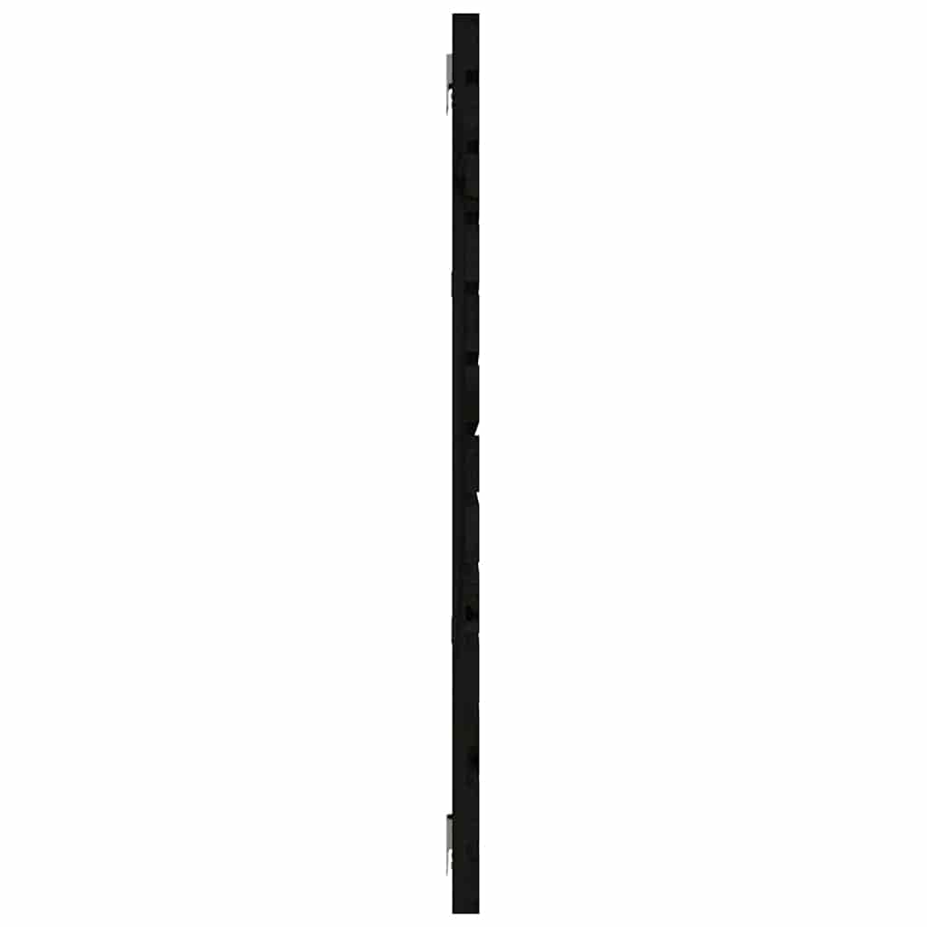 vidaXL Wand-Kopfteil Schwarz 186x3x91,5 cm Massivholz Kiefer